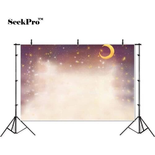 Thin vinyl stars twinkling moon glitter children photo Backgrounds Printed Professional indoor Photographic studio Backdrops
