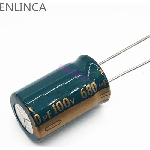 20pcs/lot high frequency low impedance 100v 680UF aluminum electrolytic capacitor size 16*30 680UF 20