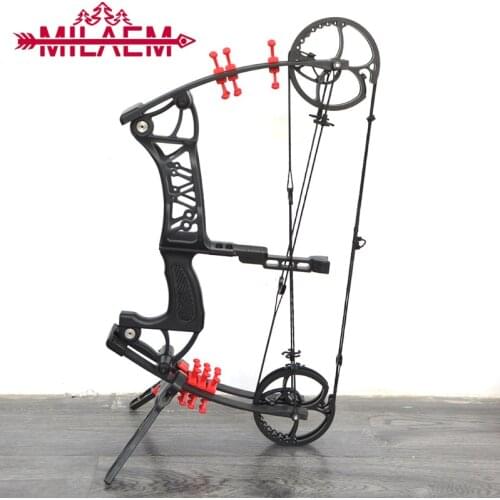 1Pc Archery Steel Ball Compound Bow 30-55lbs Aluminum Alloy Bow Riser Light Weight Bow for Outdoor Sports Shooting Accessories