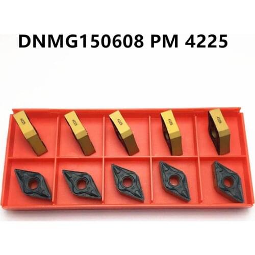 10PCS turning tool DNMG150608 PM4225 DNMG 150608 external turning tool carbide inserts high quality DNMG150608 PM 4225 inserts