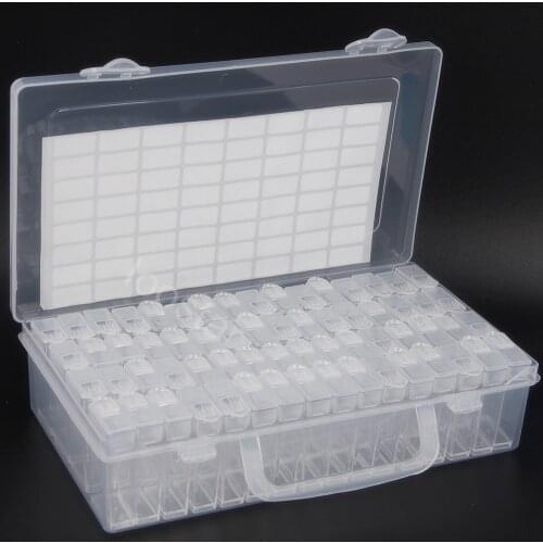 64pcs Diamond Painting Tools Accessories Storage Box Beads Container Diamond Embroidery Stone Diamont Mosaic Box
