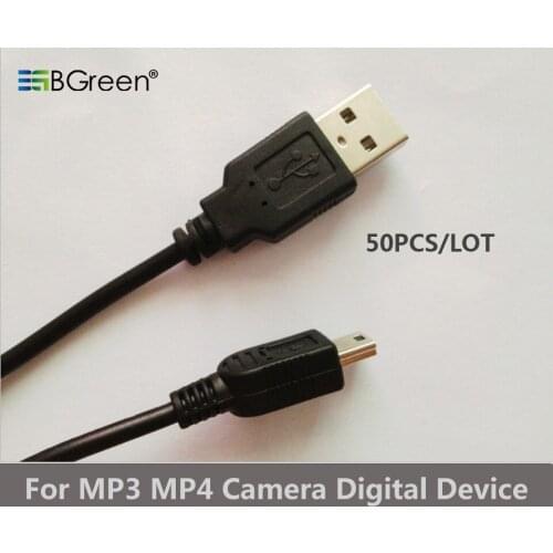 BGreen 50X 80CM Mini 5P 5 Pin USB Cable Data Sync Charging For MP3 MP4 Player Camaera DV Mini Speaker Other Digital Devices