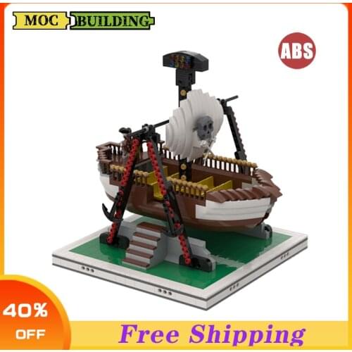 Kids Street View Architecture Amusement park Pirate ship Moc blocks Assembling model Education building blocks Childrens toys
