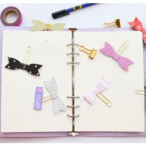 Domikee New original creative handmade Bow tie office school paper clips set stationery,4 pieces/set