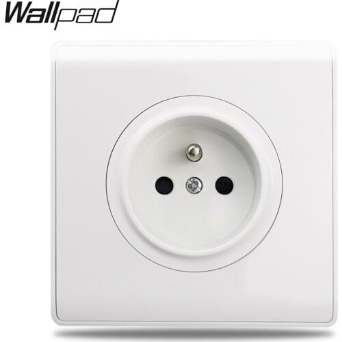 French Plug Socket White White Classic French Wall Electrical EU Standard Socket Power Outlet Plastic Charger Plates
