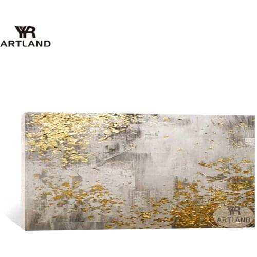 Hot sale Modern abstract gold plating picture Hand painted oil painting on canvas wall art poster for living room bedroom decor