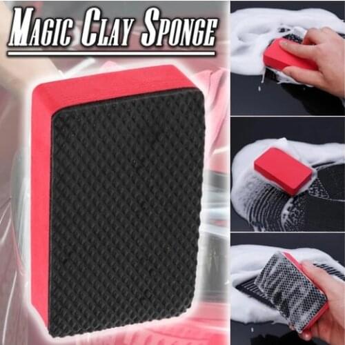 Car Wash Sponge Magic Clay Sponge Rub Block Auto Cleaning Wax Polish Pads Tool Eraser Use Car Towel Car Styling Dropshipping
