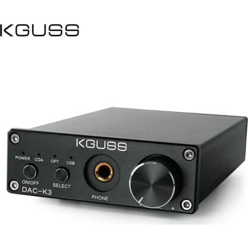 KGUSS DAC-K3 TPA6120 2.0 MINI HIFI USB DAC Decoded Audio Headphone Amplifier 24BIT 192KHz OPA2134 AMP DC 12V DAC