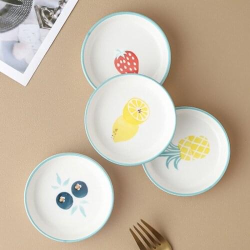 Creative Hand Painting Seasoning Dish Ceramic Dish for Snack Vingar Soy Sauce Container Household Kitchen Tableware Dinnerware