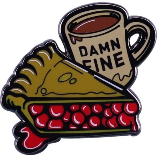 Creativity Coffee And Pizza Hard Enamel Pins Collect Funny Metal Cartoon Brooch Backpack Collar Lapel Badges Fashion Jewelry