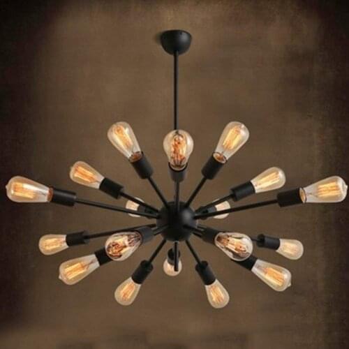 Loft Vintage Metal Spider Iron Satellites Chandelier for Dining Rooms Restaurants Bar Cafe Hotel Decoration