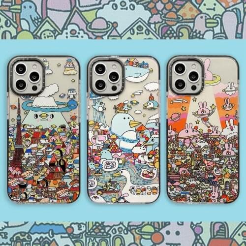 Cute Cartoon Animal Painting Silicone Soft Phone Case For iPhone 11 Pro Max 12 Mini XS X XR 7 8 Plus SE 2020 Luxury Brand Cover