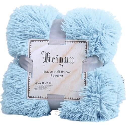80x120cm Soft Fluffy Shaggy Warm Bed Sofa Bedspread Bedding Sheet Throw Blanket Living Room Lounge Mat Decor