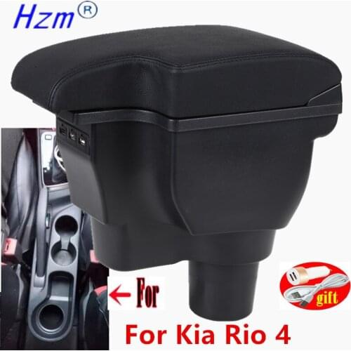 For Kia Rio 4 Armrest For Kia Rio 4 X-Line car armrest box Russi 2017 2018 2019 2020 2021 car accessories interior Easy install