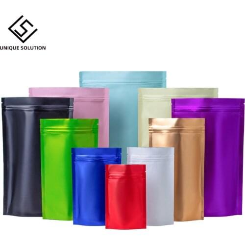 100 X High Quality Smell Proof Plastic Mylar Bags Ziplock Bags Flat Bottom Tear Notch Pouches Aluminum Foil Mylar Packaging Bags