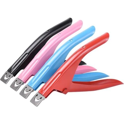 Professional Nail Art Clipper Special type U word False Tips Edge Cutters Manicure Colorful Stainless Steel Nail Art Tools