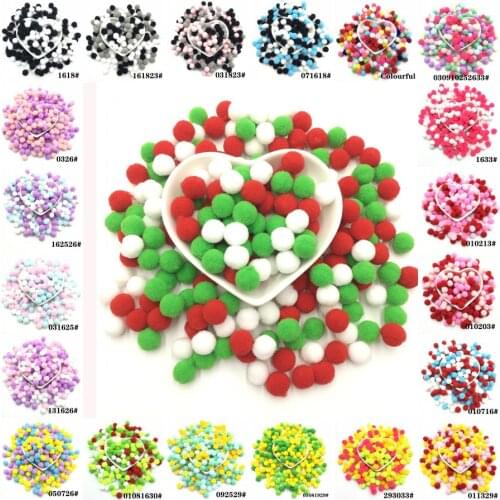 2000pcs Multicolor 10mm Pompom Eyes for Toys Pompones and Crafts Fuzzy Pom Poms Balls for DIY Crafts Materials Accessory 1cm