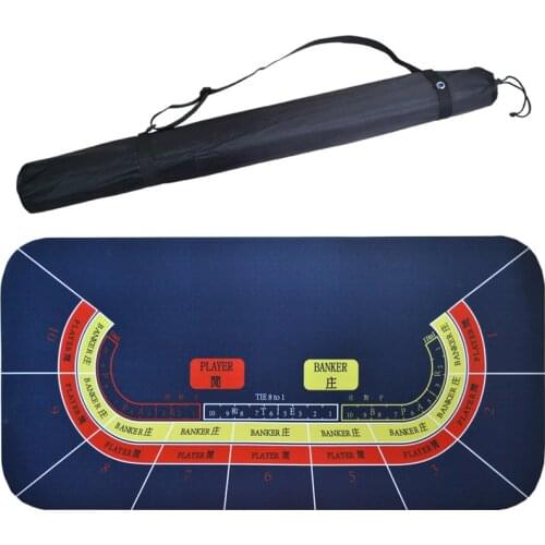 120*60cm Baccarat Rubber Table Cloth Texas Hold'em Casino Poker Tablecloth Water Resistant Poker Table Game Mat