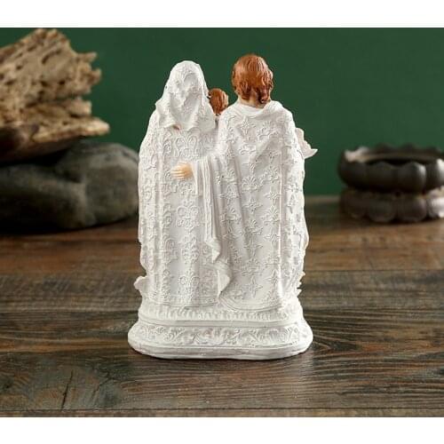 Religious Family Statue Tabletop Shelf Figurine Bookshelf TV Stand Sculpture