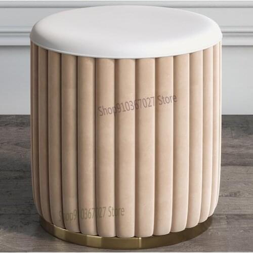 Light Luxury Net Red Makeup Stool Manicure Chair Bedroom Ins Dressing Stool Nordic Simple Italian Shoe Changing Stool