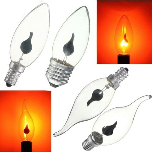 New E14 LED Burning Light Flicker Flame Lamp Candle Light Bulb Fire Effect Decorative Atmosphere Xmas Decor Energy Saving Lamp