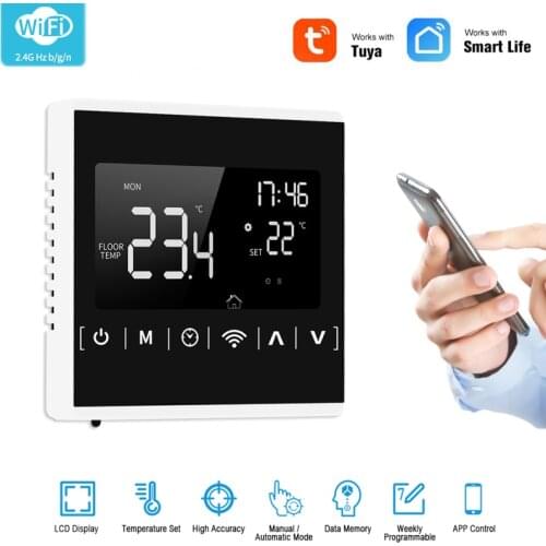 Tuya Wifi Smart Thermostat Smart Home AC85-240V LCD Touch Screen Water/Electric Floor Heating/Gas Boiler Temperature Controller