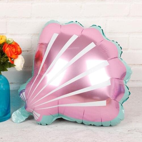 Seashell balloon childrens toy baby birthday birthday sea world theme party decoration aluminum foil balloon wholesale