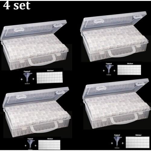 64/28 Grids 5d Diamond Painting Accessories Storage Box Diamond Painting Drill Storage Box Transparent Container