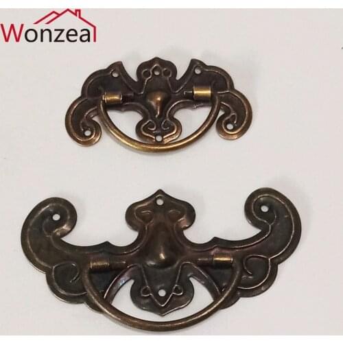 10pcs Jewelry box Pull Small Cabinet Door Bat Design Pull Handle Grip Bronze Tone Drawer Door Handle Knob Furniture Hardware