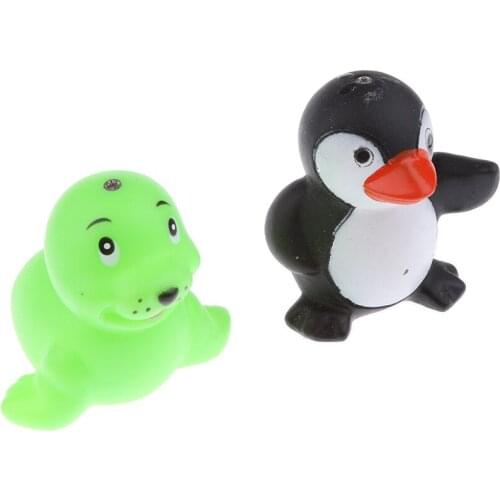 11Pcs Kid Fish Game Toy Fishing Magnetic Squeaky Animal Duck Model Pretend Game Kid Developmental Bath Toy Gifts