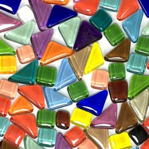 120g/Set Colorful Material Glass Mosaic Tiles Bulk Hand-decorated Design Glasses for Mosaic Making DIY Craft Art