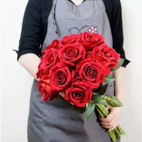 2Branches 51cm Artificial Roses Flower Home Garden Decoration DIY Bride Bouquet Wedding Arches Flower Wall flores artificiales