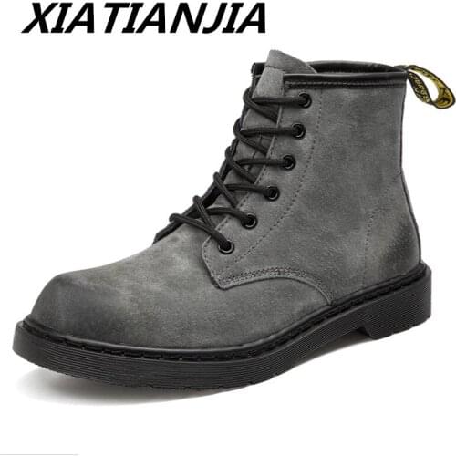 2019 Fashion New Leather Couple Boots High Shoes For Men Shoes Mans Footwear Masculine Boot Zapatos De Hombre Botas Hombre