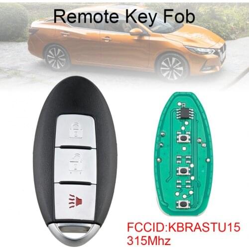 315Mhz 3 Buttons Modified Remote Car Key KBRASTU15 Fit for 2003 2004 2005 2006 2007 Nissan Murano
