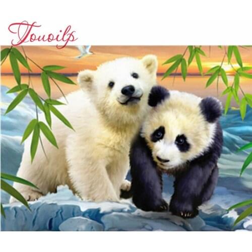 Diamant peinture animaux Panda plein carré diamant broderie point de croix Kit diamant mosaïque strass artisanat Art