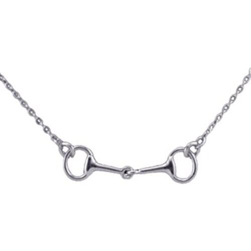 2016 factory direct selling shinny silver jewelry,high polish Guarantee 925 sterling silver snaffle bit pendant necklace
