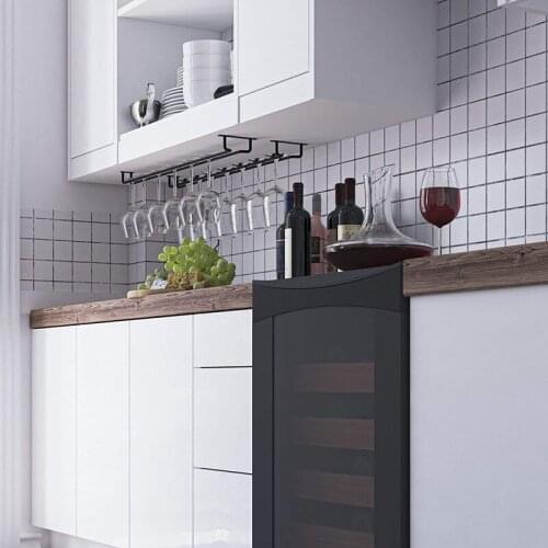 Wine Glass Holder Under Cabinet Wine Glass Holder Hanger Convenience Hanging Stemware Holder For Kitchen can CSV