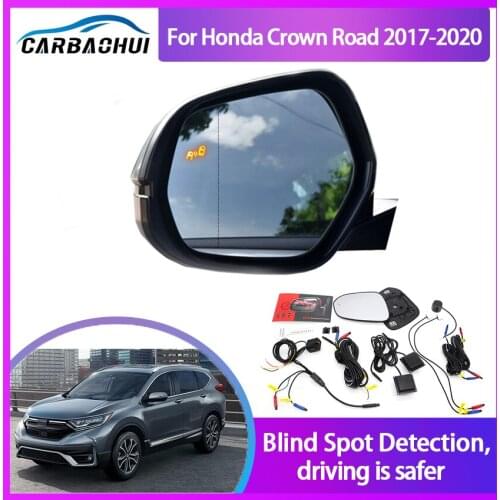 For Honda Crown Road 2017-2020 BSA BSM BSD Blind Monitoring System 24GHZ Millimeter Waves Radar Sensor Mirror LED Light Warning