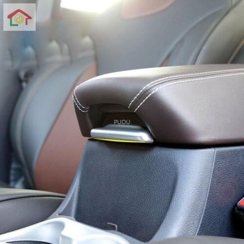 For Jeep Cherokee KL2014 2015 2016 2017 2018 Car ABS Chrome Armrest Storage Box Switch Handle Frame Panel Cover Trim Accessories