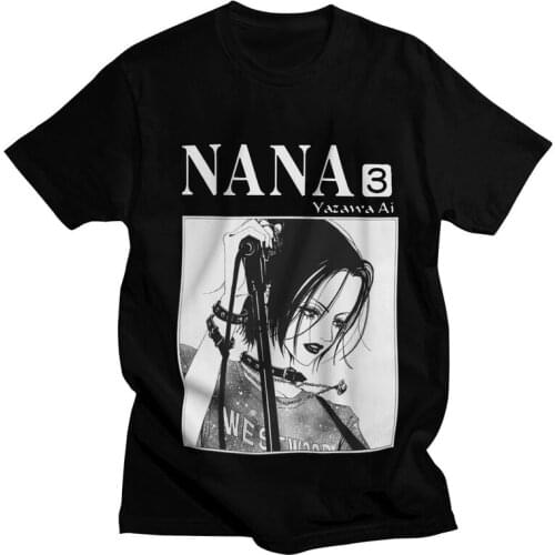 Personality T Shirt Men Nana Osaki T-shirt Short Sleeves Soft Cotton Tee Tops Graphic Japanese Harajuku Anime Manga Tshirt