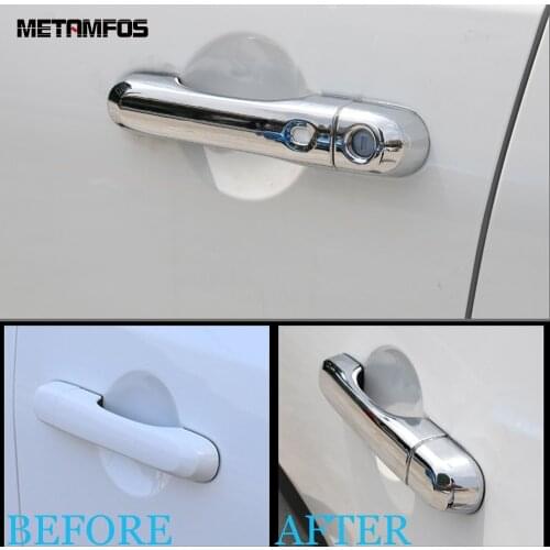 For Jeep Renegade 2014-2017 2018 2019 Chrome Door Handle Catch Cover Trim Protection Sticker Exterior Accessories Car Styling