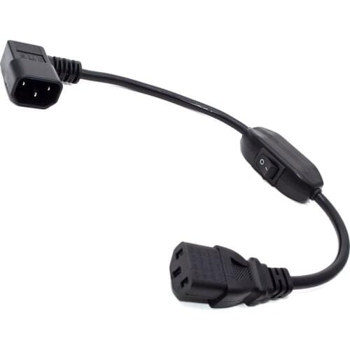 IEC 320 PDU C14 Male to C13 female Extension Cable Switch PDU power cord converter With 10A independent control switch