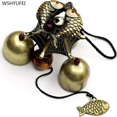 Year Rat Mascot Feng Shui Bell Tower Townhouse Pure Copper Wind Chimes Decoration Door Decoration Evil Shop Anti-theft