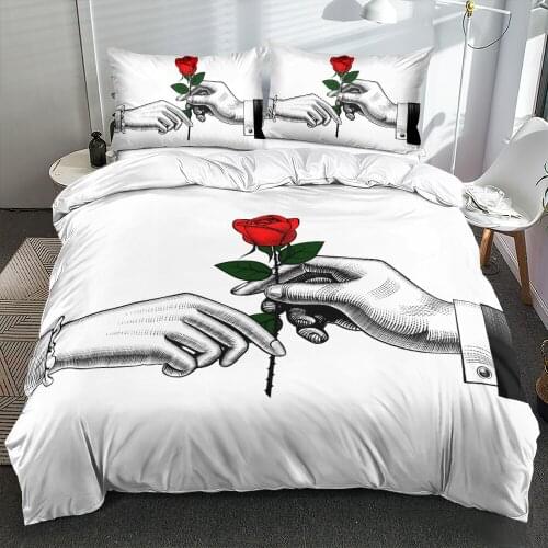 3D Custom Desgin Valentine Bedding Sets Duvet Cover Set Quilt Covers Pillow Shames Sets King Queen Full Twin White Bedclothes