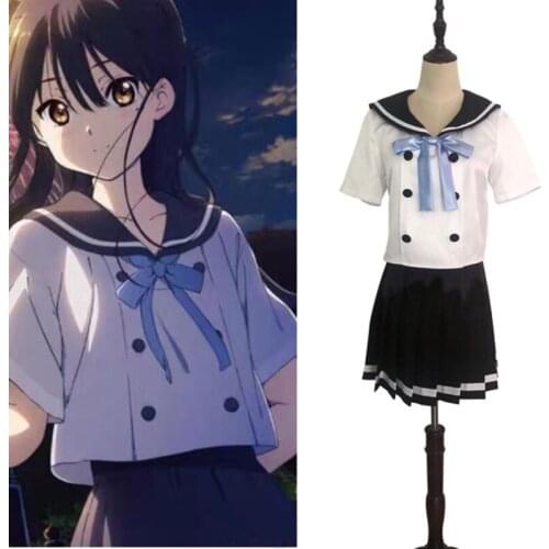 Hello World Cosplay Ichigyou Ruri Katagaki Naomi Costume School Uniform Custom Made