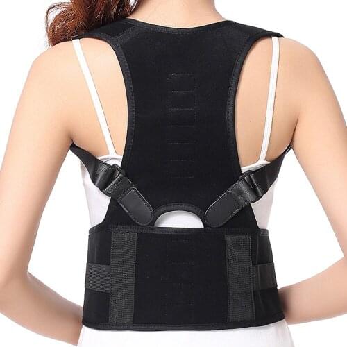 Magnetic Therapy Health Care Orthopedic Spine Back Brace Support Posture Correction Belt Lumbar Support Straight Belt Men Women