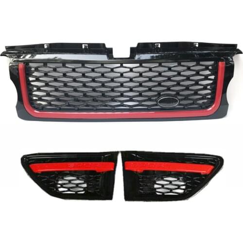 Modified For Range Rover Racing Grills For Range Rover Sport 2005 2006 2007 2008 2009 Front Bumper Mesh Grill Radiator Grille