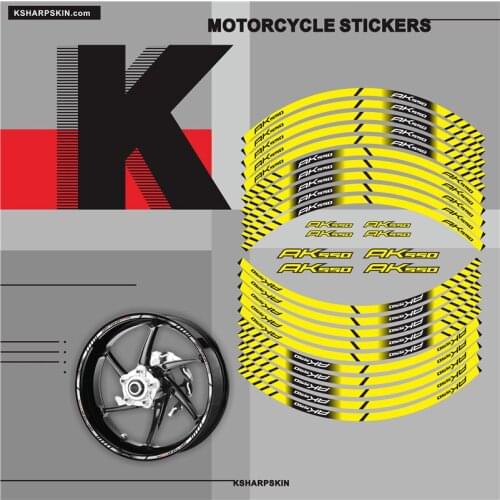 Motorcycle tyre Sticker inner rim reflective decoration decal for KYMCO AK550