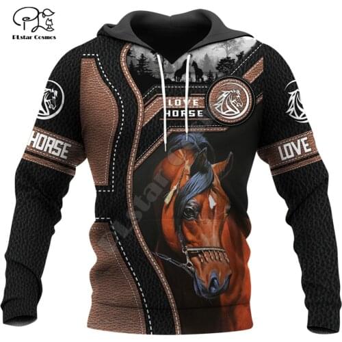 PLstar Cosmos Funny Animal Love Horse Colorful Harajuku NewFashion Tracksuit 3DPrint Men/Women Streetwear Jackets Zip Hoodies 17