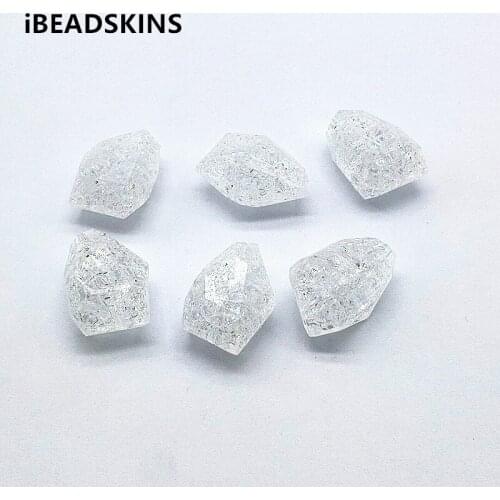 New arrival!26x18mm 100pcs Clear Crack Irregular stone shape beads for Earrings DIY parts,Jewelry Earrings Findings & Components